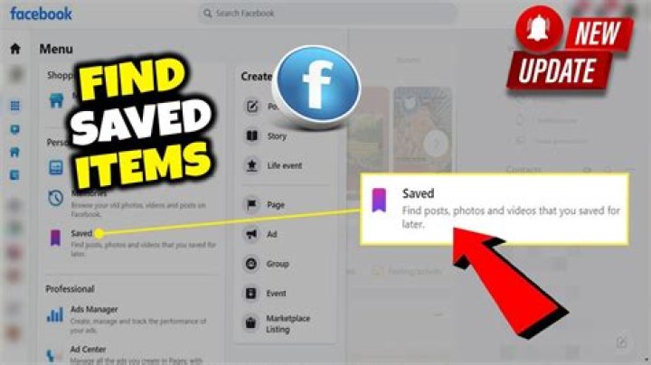 What happened to my Saved Items on Facebook?