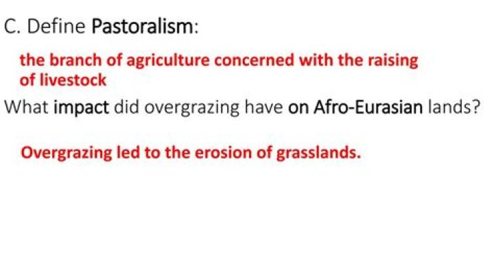 what impact did overgrazing have on afro-eurasian lands