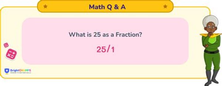 What is 25% as a fraction?