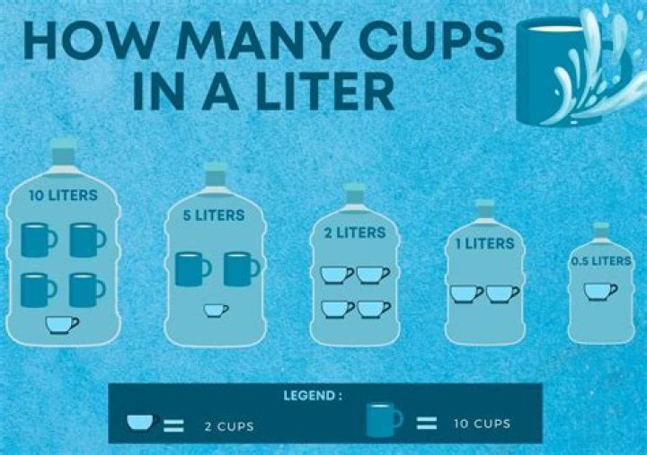 What is 4 cups of water in L?