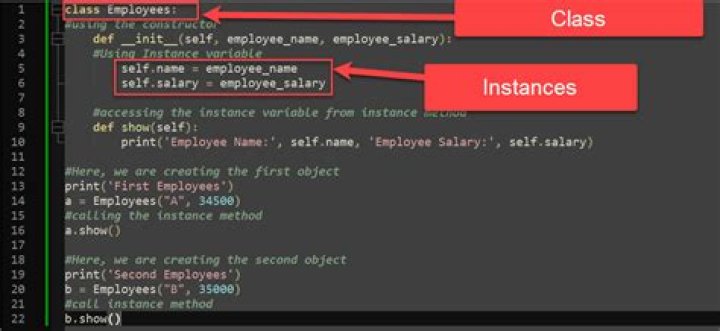 What is a class instance in Python