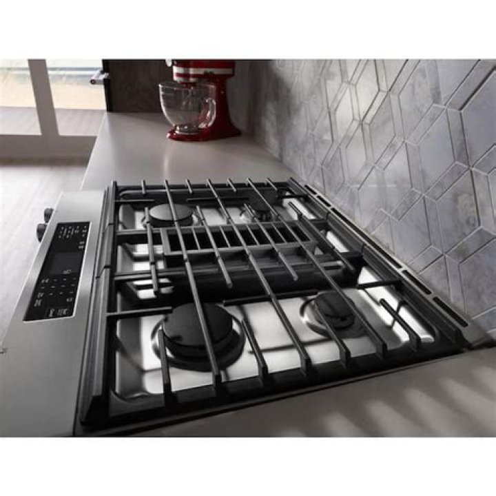 What is a downdraft gas range