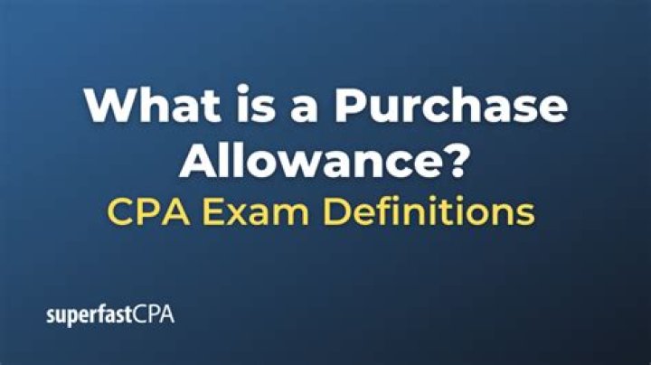 what is a purchase allowance
