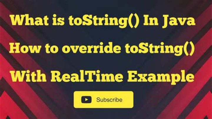 What is a toString in Java