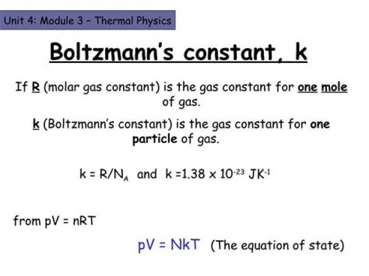 What is Boltzmann constant class 11?