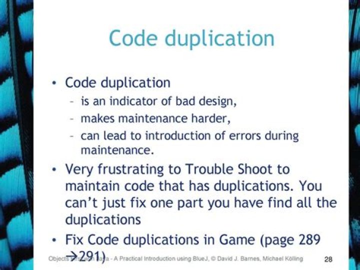 What is Java duplication code