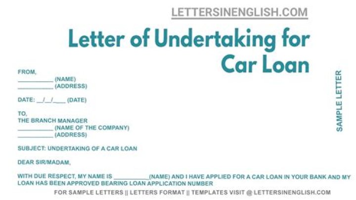 What is letter of undertaking for loan?