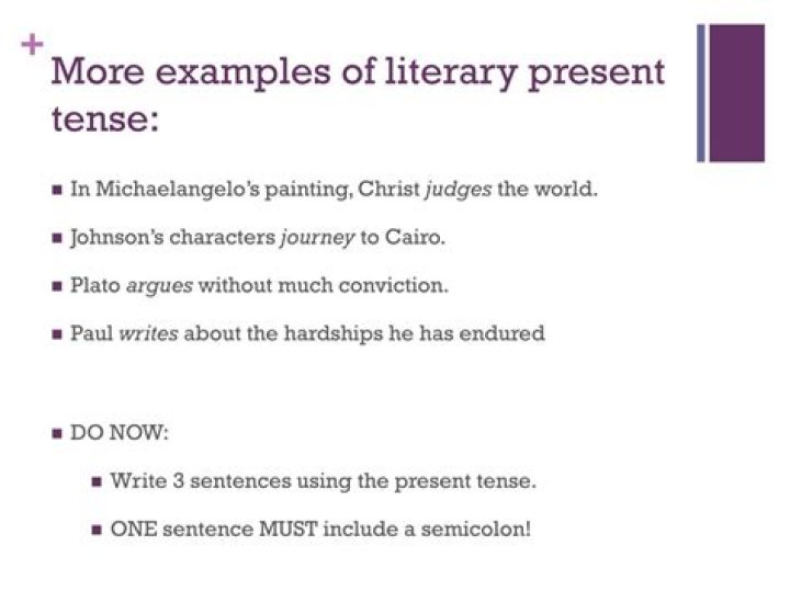 what is literary present tense