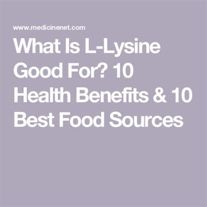 what is lysine good for