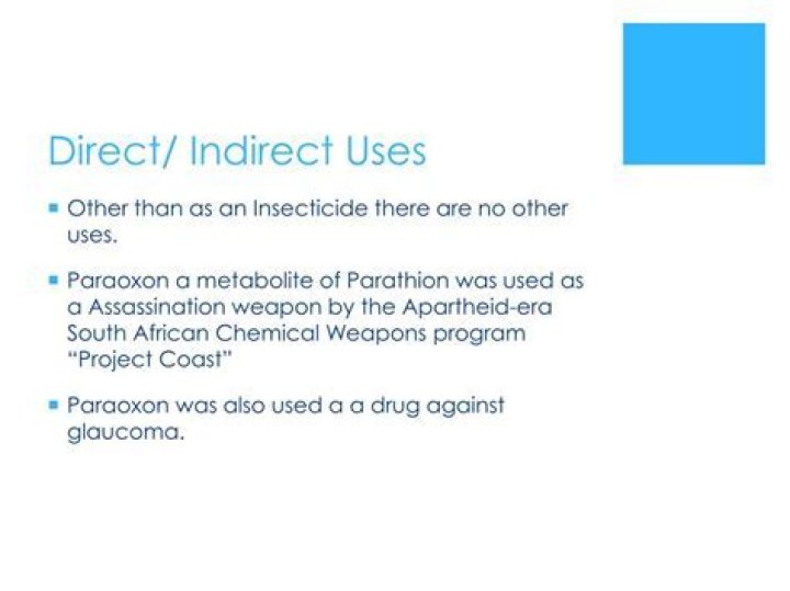 What is parathion used for