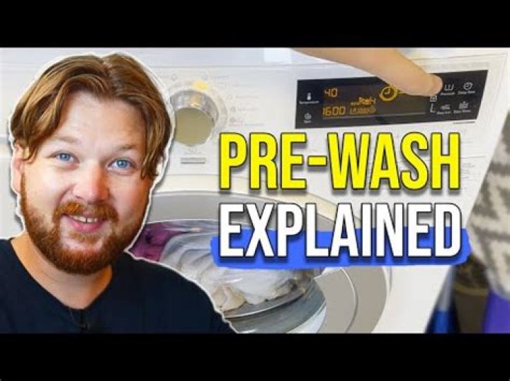 what is pre wash in washing machine
