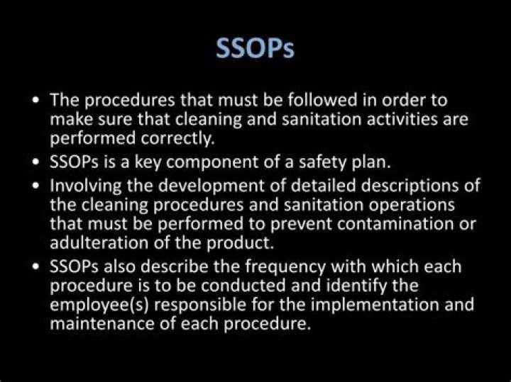 What is Ssop in food industry?
