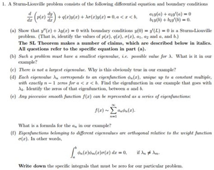 What is Sturm-Liouville problem explain?