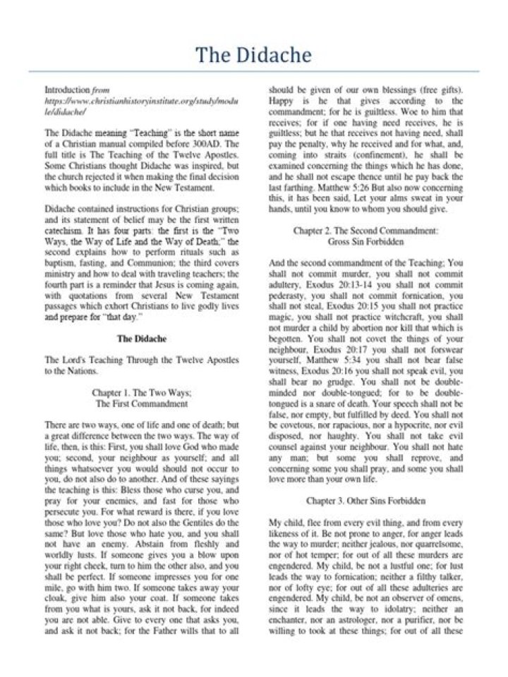 What is the Didache PDF?