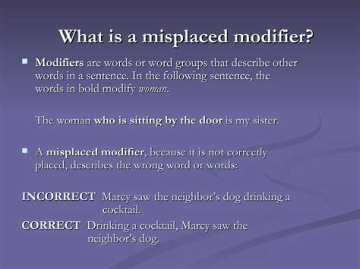 What is the difference between a misplaced modifier and a squinting modifier