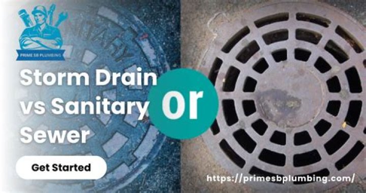 What is the difference between a storm drain and a sanitary sewer