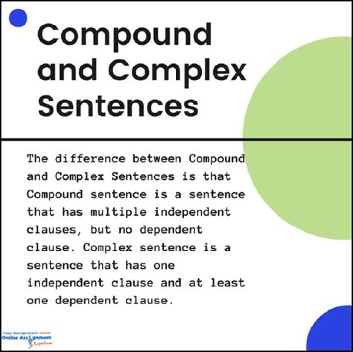 what is the difference between compound and complex sentences