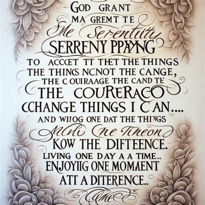 What is the full version of the Serenity Prayer?