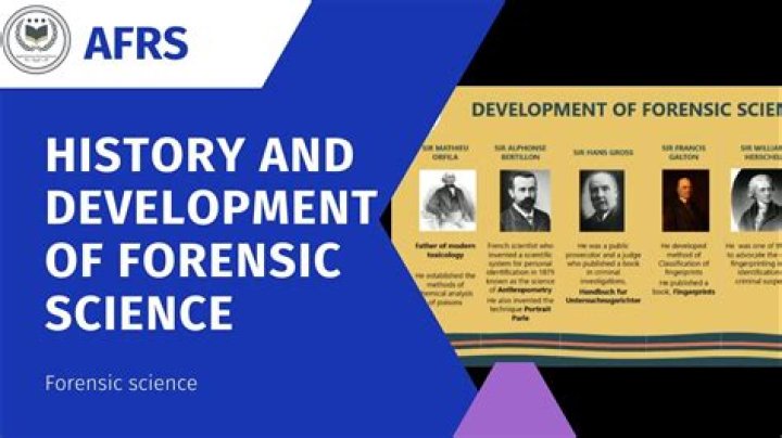 What is the history of forensic science