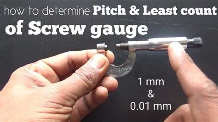 What is the least count of screw gauge in CM?