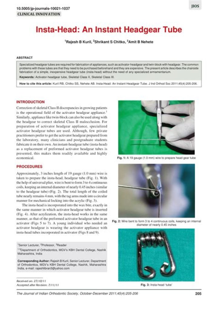 What is the purpose of the headgear tube