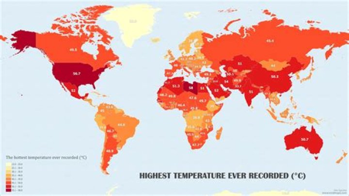 What is the record for the hottest temperature?
