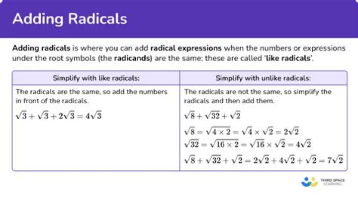 what is the rules in adding or subtracting radicals