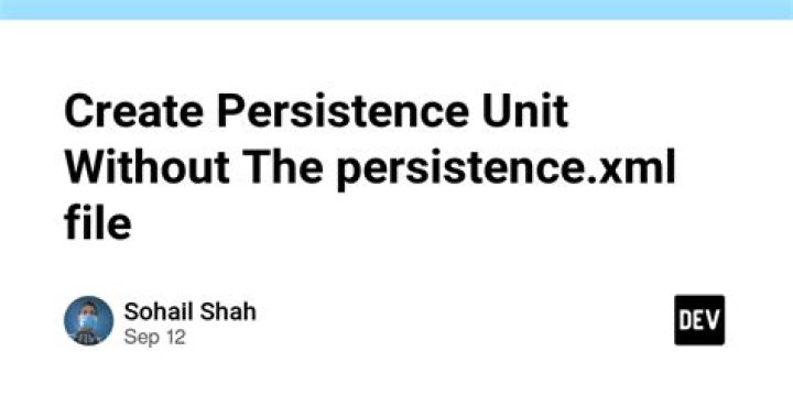 What is the use of persistence XML