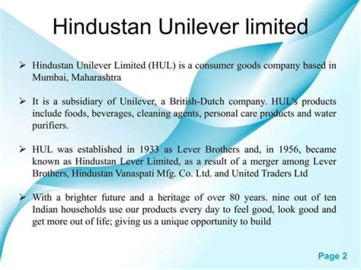 What is the vision mission of Hindustan Unilever Limited?