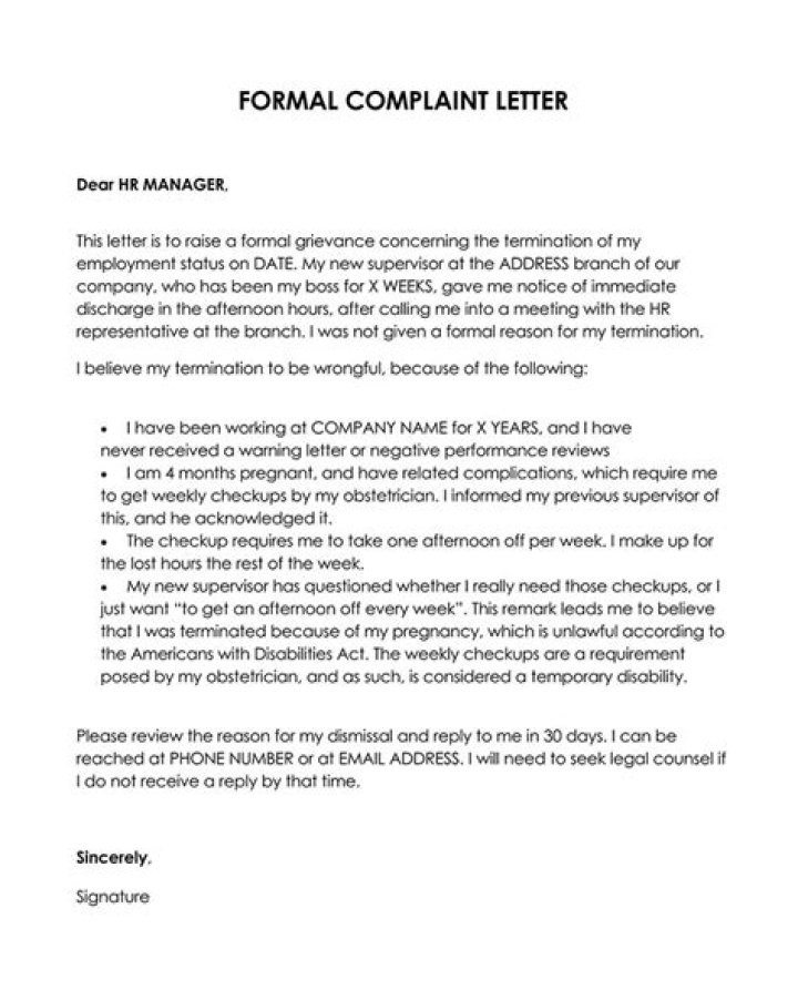 What makes a good letter of complaint?