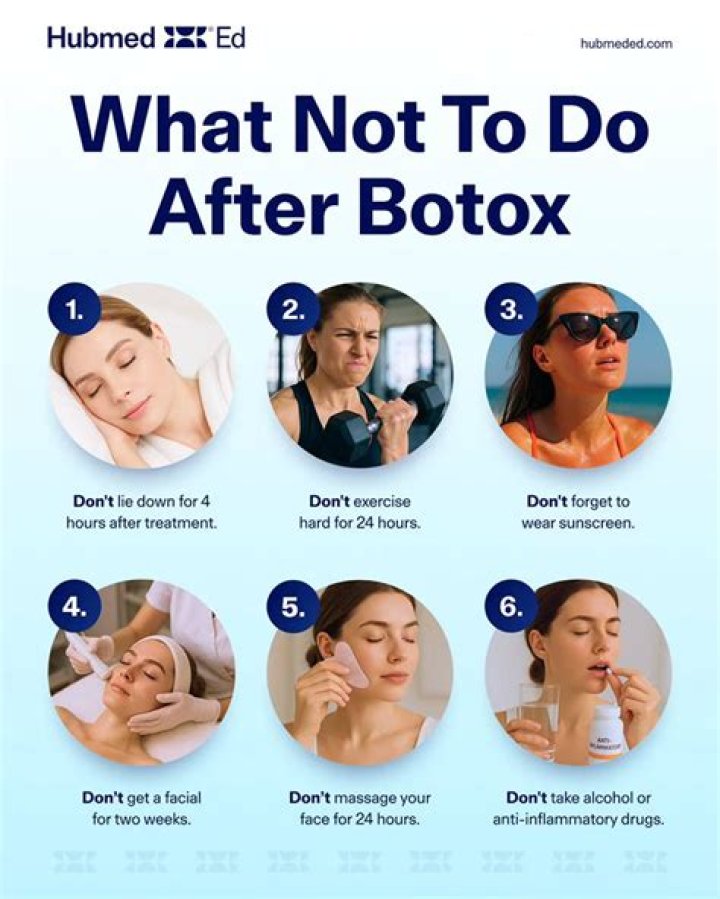 What should you not do after Botox?