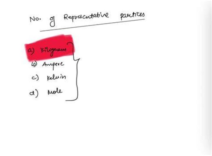 what si unit is used to measure the number of representative particles in a substance?