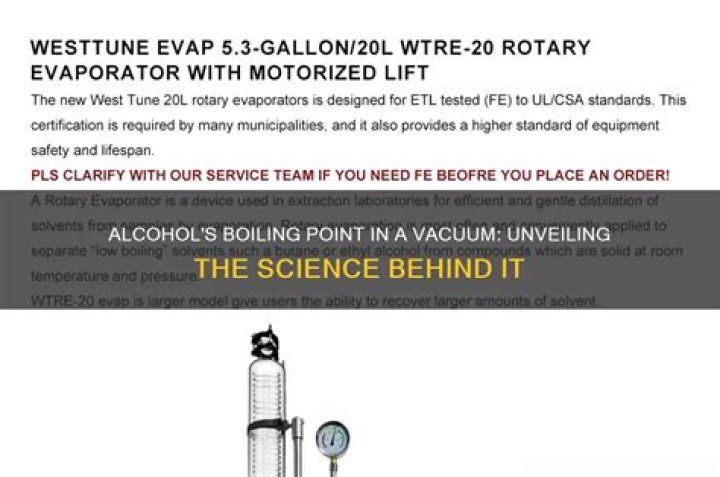 What temperature does alcohol boil in a vacuum?