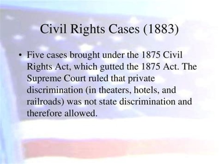 What was the background and result of the Civil Rights Cases of 1883