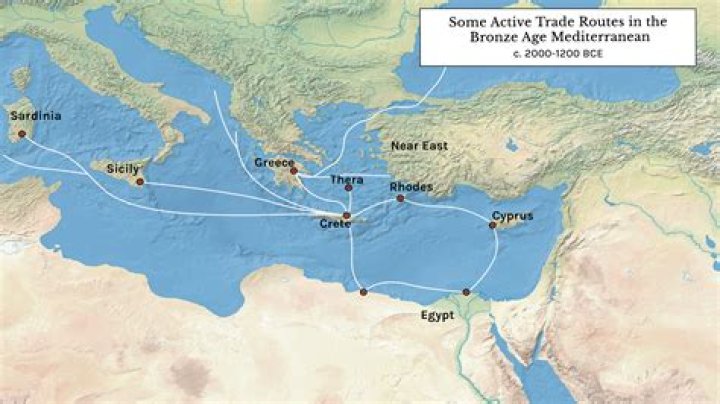 What was traded on the Mediterranean trade route
