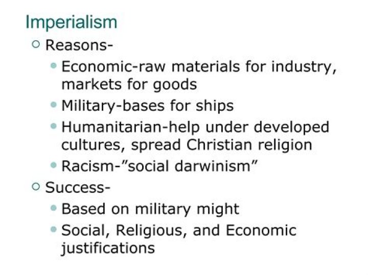 What were the social reasons for imperialism
