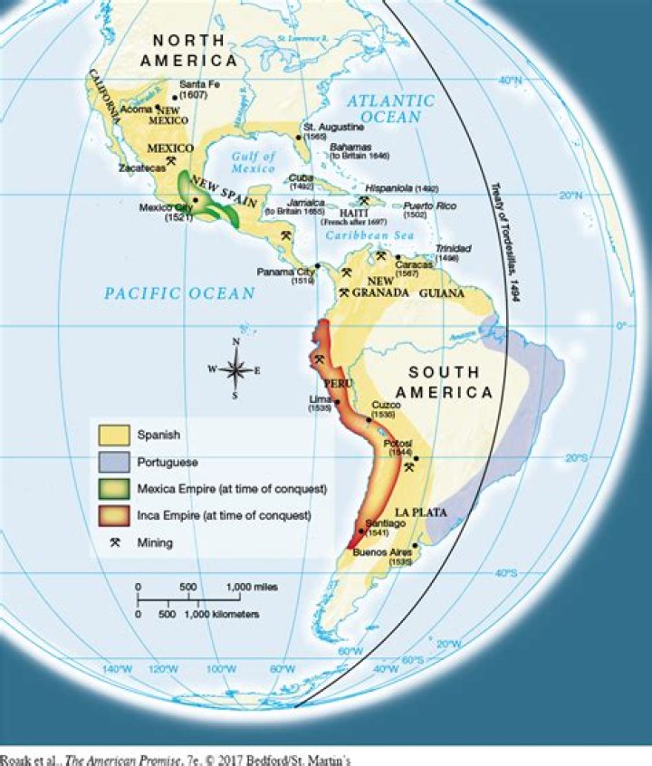 When did Europe colonize South America?