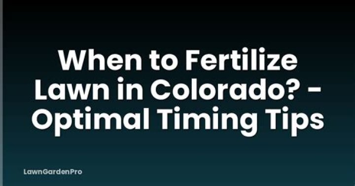 when to fertilize lawn in colorado