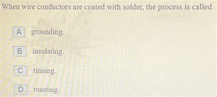 when wire conductors are coated with solder the process is called