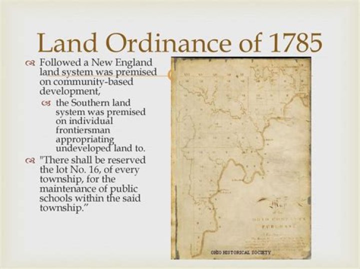 Where did the Land Ordinance of 1785 take place