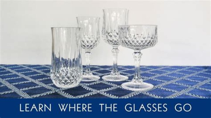 Where does the champagne glass go on the table