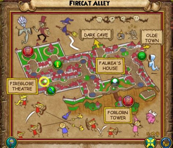 Where is firecat alley in wizard101?