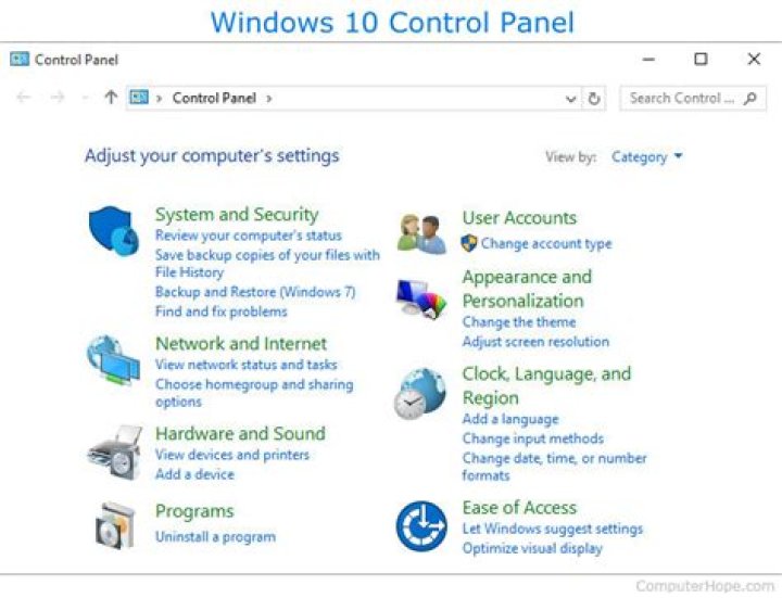 Where is the Control Panel option?