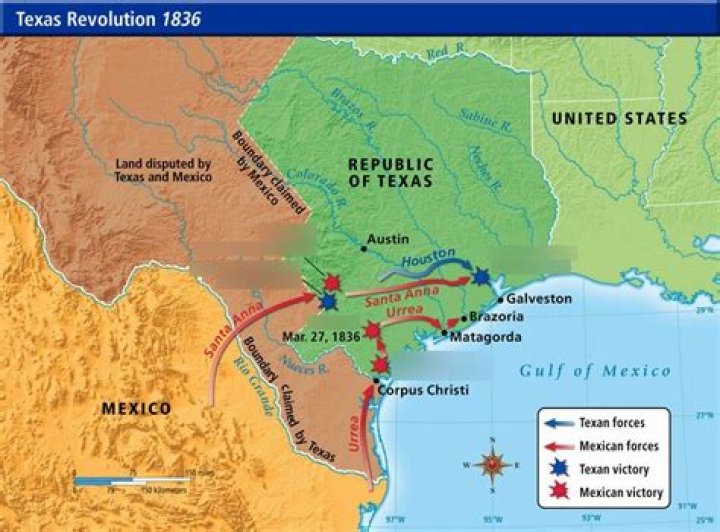 Where was the Alamo located in 1836?
