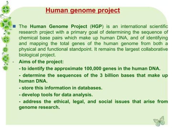 which is a goal of the human genome project?
