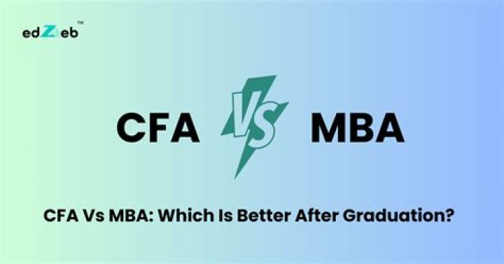 Which is better CFA or MBA?