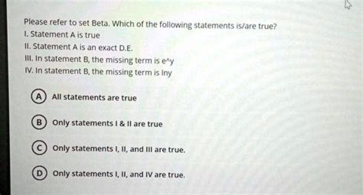 which statement is true
