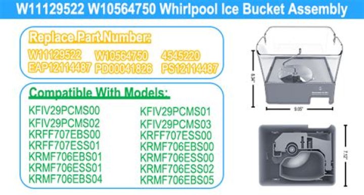 whirlpool removable ice bin