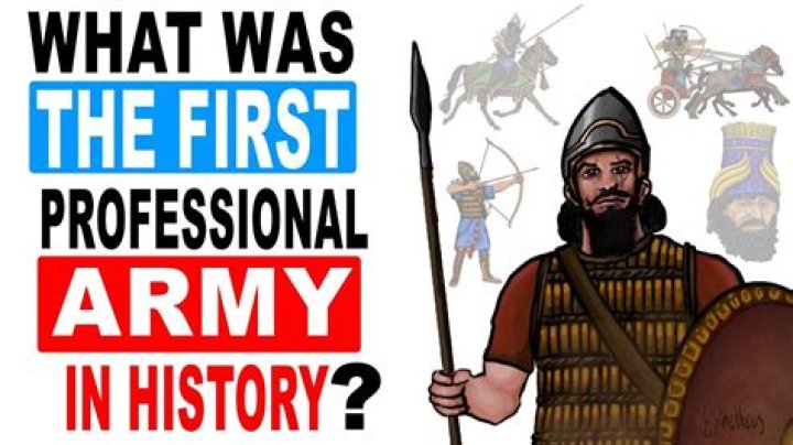 Who had the first professional army?