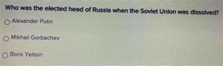 who was the elected head of russia when the soviet union was dissolved?